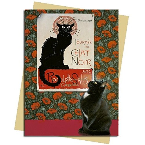 Felicitare - Tournee Du Chat Noir Nouveau - Ivory Cat