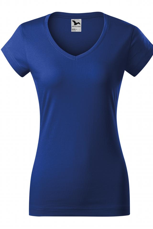 Tricou pentru dama Fit V-neck, Albastru regal