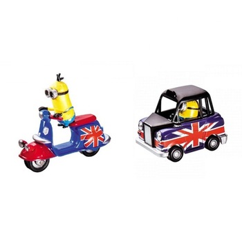 Set 2 vehicule cu figurine Minions Despicable Me Set 2 vehicule cu figurine Minions Despicable Me