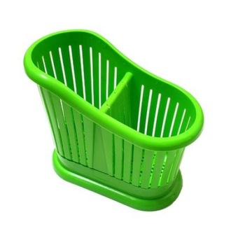 Suport tacamuri cu doua compartimente, verde Suport tacamuri cu doua compartimente, verde
