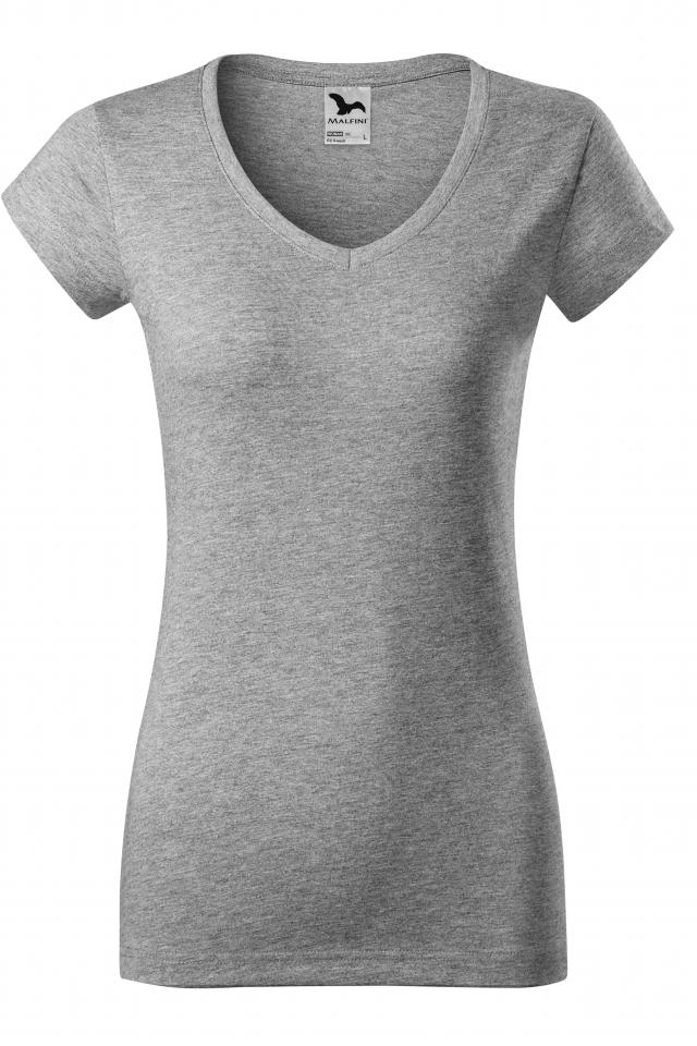 Tricou pentru dama Fit V-neck, gri inchis, marime S