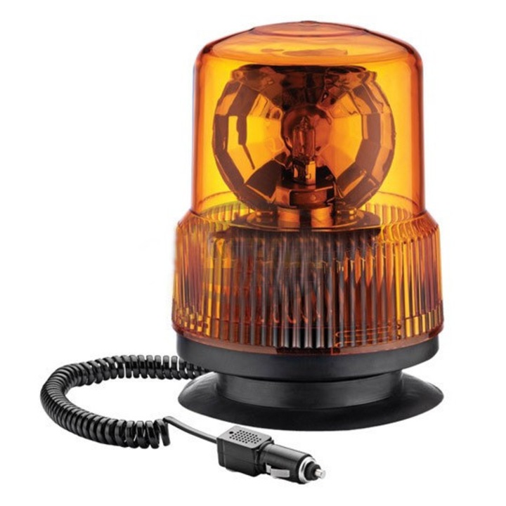 Girofar galben 12V AYFAR – prindere magnetica, mufa bricheta