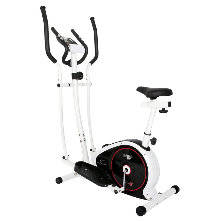 Bicicleta Eliptica Fitness 2in1 CT4 104x65x156 cm Functii de Calorii, Distanta, Puls, Timp, Viteza, 8 trepte de dificultate