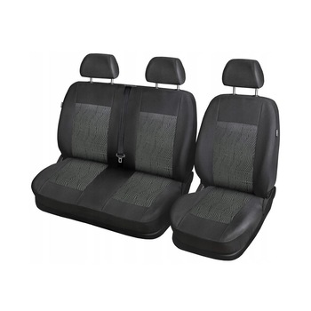 Huse scaune autoutilitara 2+1 Fiat Doblo - RoGroup, negru-gri Huse scaune autoutilitara 2+1 Fiat Doblo - RoGroup, negru-gri