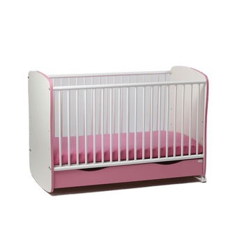 Bebe Design - Patut cu sertar si leganare Clasic Confort Roz Bebe Design - Patut cu sertar si leganare Clasic Confort Roz