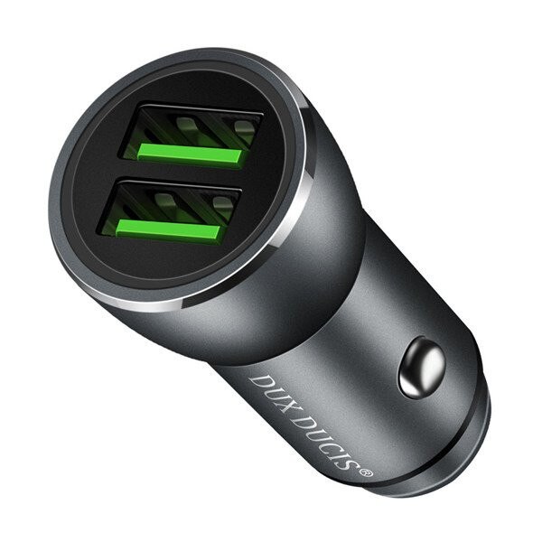 Incarcator auto , Dux Ducis Smart , 2 x USB QuickCharge 3.0 , 18 W , gri