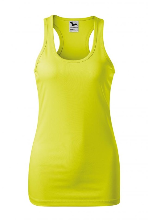 Top pentru dama Racer, Galben neon