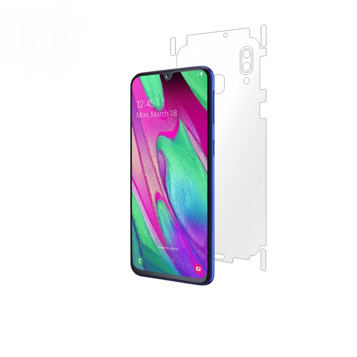 Folie Smart Protection Samsung Galaxy A40 2019 spate si laterale,protectie completa spate si laterale+Smart Spray®,Smart Squeegee® si microfibra incluse