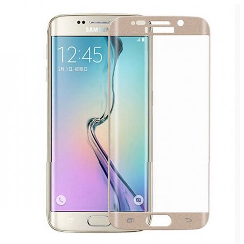 Folie protectie de sticla 9H pentru Samsung Galaxy S6 Edge, Auriu, BBL813