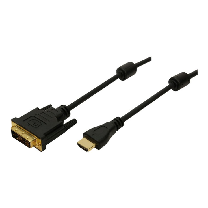 Logilink HDMI-kábel, A/M-DVI/M, 1080p, 2x ferrit, 2 m (CH0004)