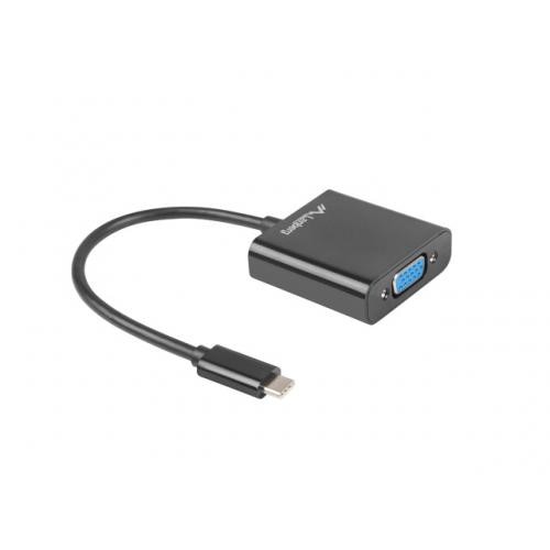 Adaptor cu cablu , Lanberg , USB C(tata)/VGA(mama) ,0.15 m , negru