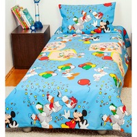 set 3 piese lenjerie de pat copii 1 persoana disney party imagen 50_0_
0