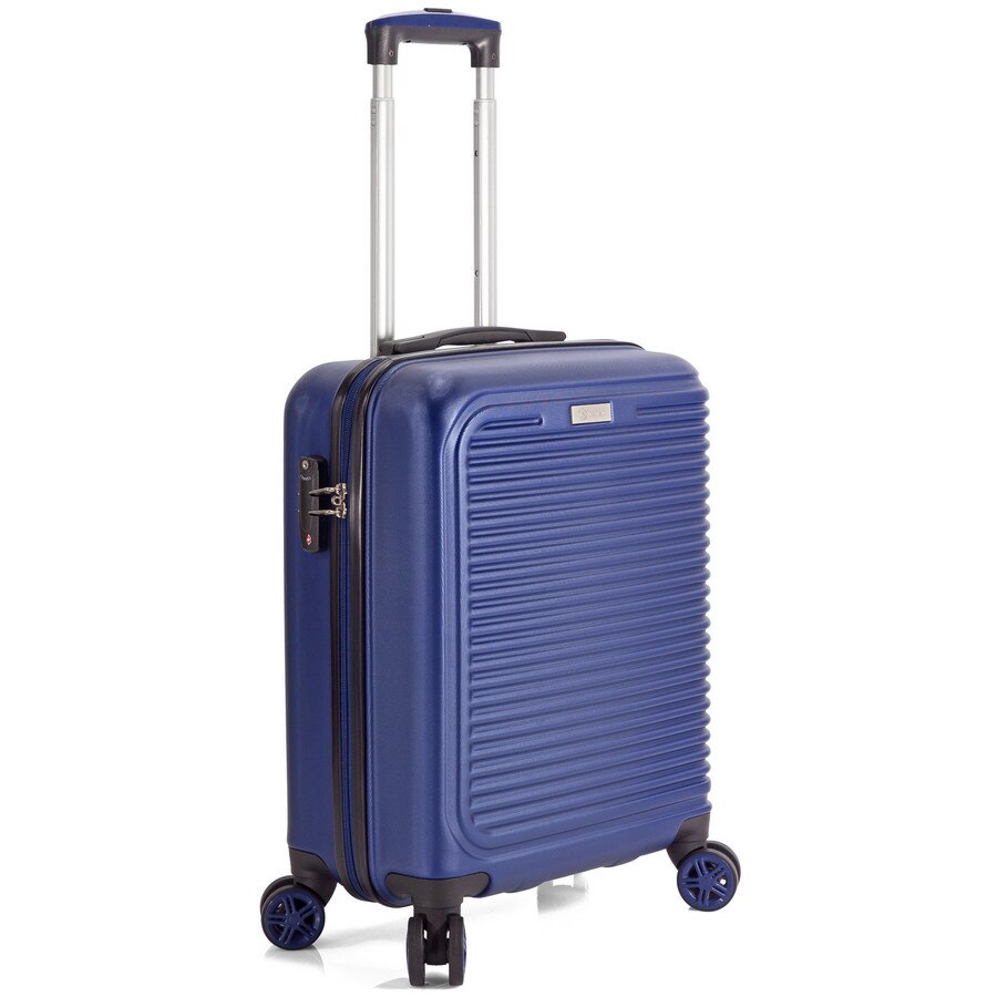 Troler Cabina, ABS, 4 Roti Duble, Cifru TSA, Benzi, BZ 5359 - 53 cm, Bleumarin