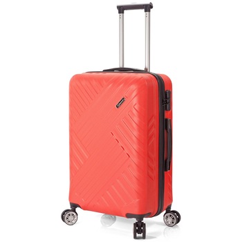 Troler Cabina, ABS, 4 Roti Duble, Cifru, Benzi, BZ 5223 - 54 cm, Portocaliu Troler Cabina, ABS, 4 Roti Duble, Cifru, Benzi, BZ 5223 - 54 cm, Portocaliu