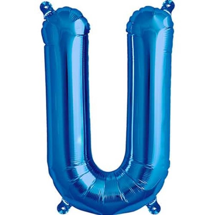 Balon folie litera U albastru 40cm