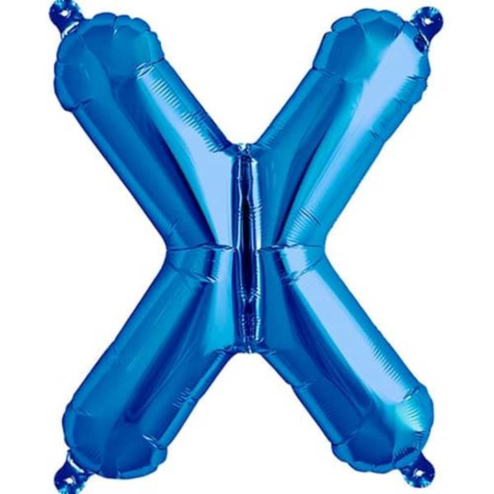 Balon folie litera X albastru 40cm