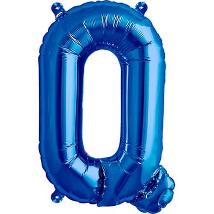 Balon folie litera Q albastru 40cm