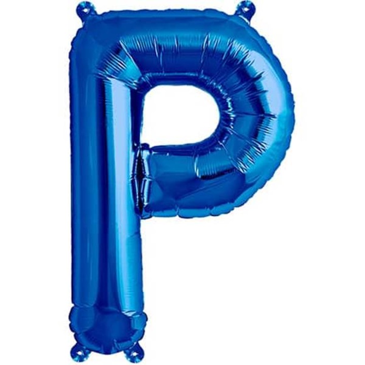 Balon folie litera P albastru 40cm