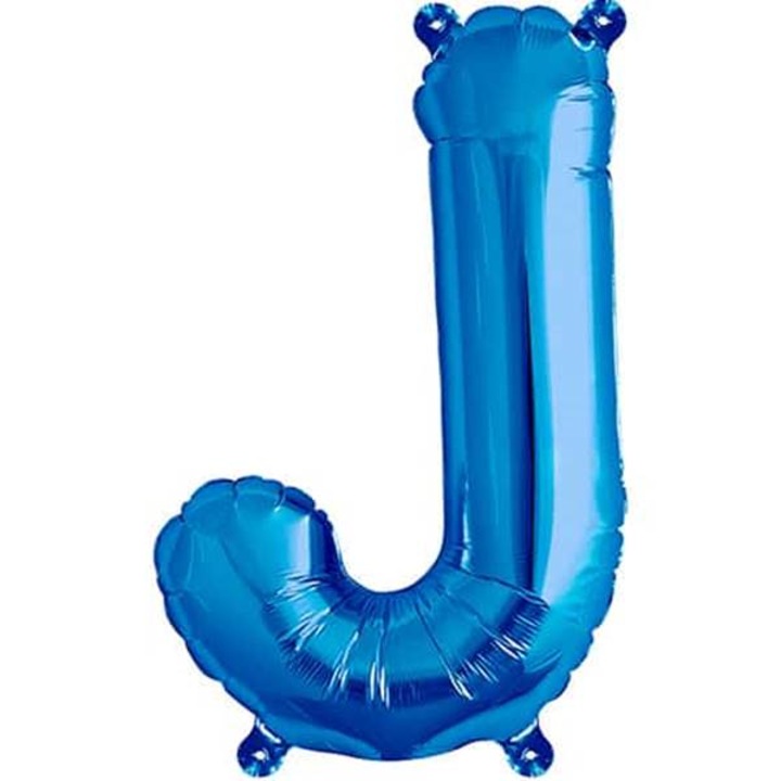 Balon folie litera J albastru 40cm