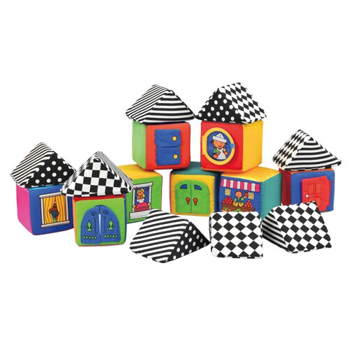 Set cuburi textile moi K's Kids Knock Knock 16 piese