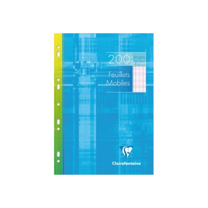 Coli albe simple A4 multiperforate, metric, 100 file, Clairefontaine