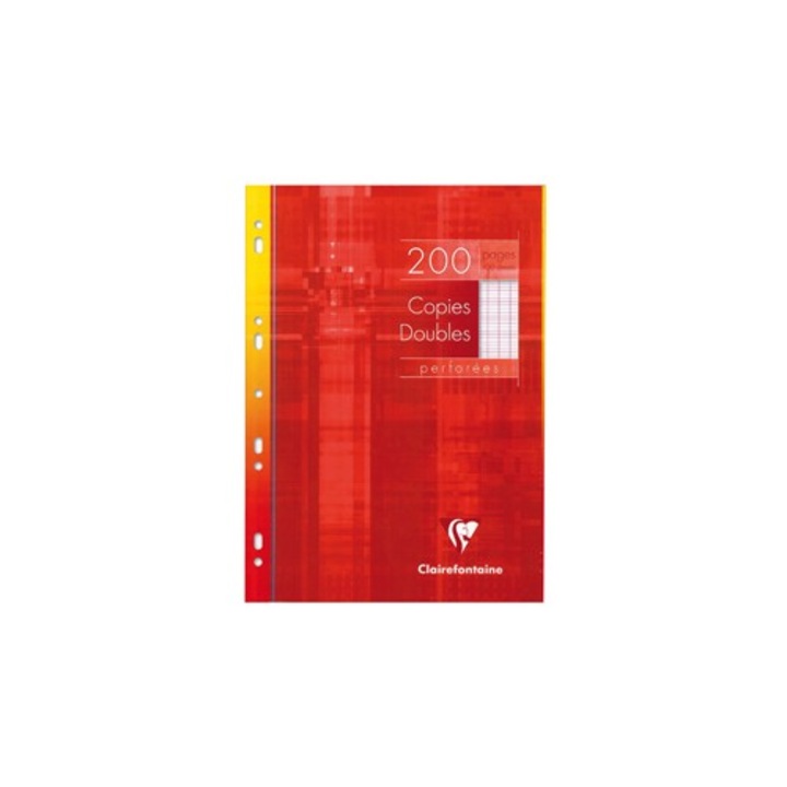 Caiet Clairefontaine, Foi liniatura matematica, 90g/mp, 100 file, A4, ecologice