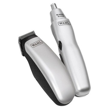 Kit de ingrijire WAHL Travel Kit, Baterii, Trimmer, Aparat de tuns barba, Pila de unghii, Unghiera, Periuta de dinti, Penseta, Foarfece si Pieptene, Gri Kit de ingrijire WAHL Travel Kit, Baterii, Trimmer, Aparat de tuns barba, Pila de unghii, Unghiera, Periuta de dinti, Penseta, Foarfece si Pieptene, Gri