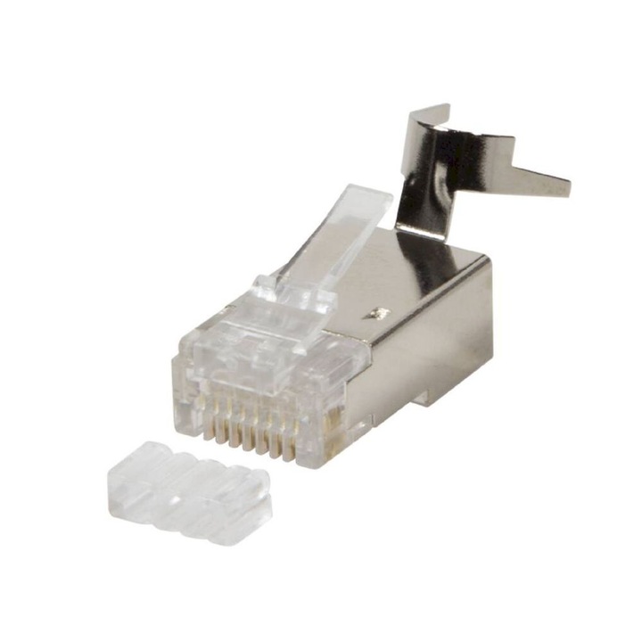 LogiLink RJ45 moduláris csatlakozó, Cat.8.1/Cat.6A, árnyékolt, 50 db (MP0033)