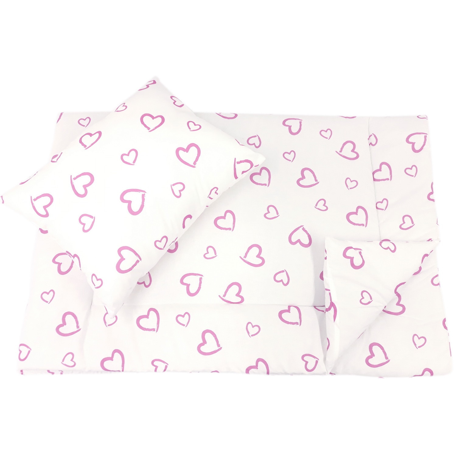 Pilota si perna copii inimioara alb cu roz