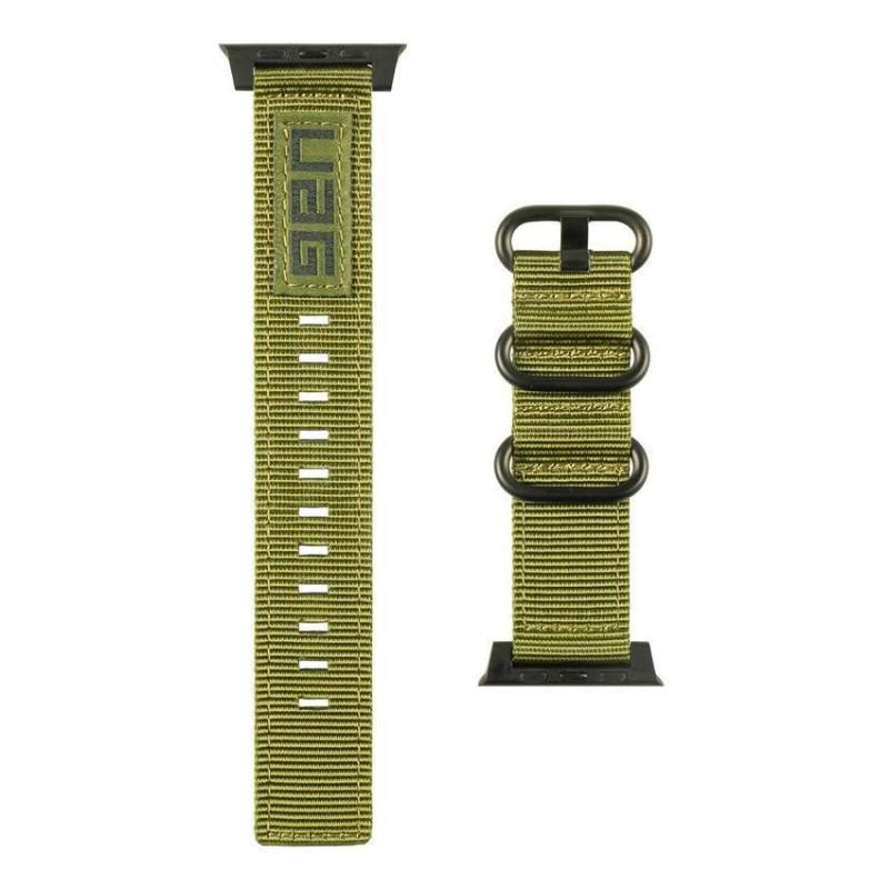 Curea UAG Nato pentru Apple Watch 42mm / 44mm, Olive Drab