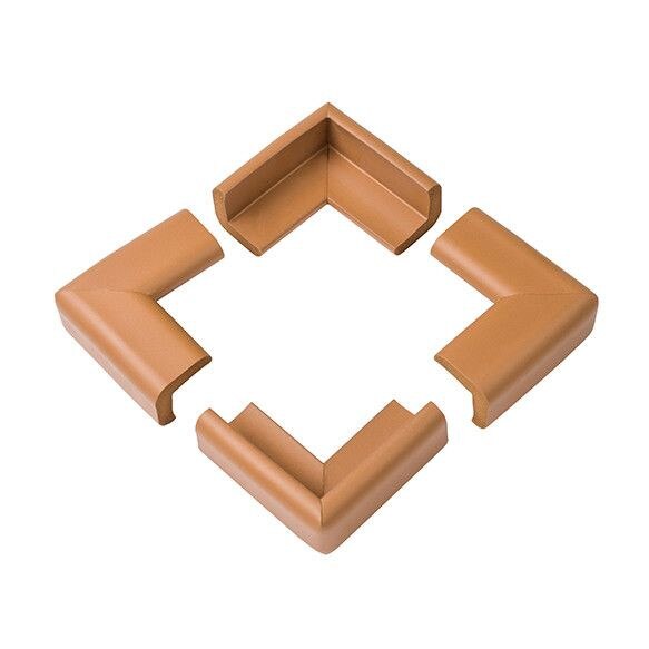 Set 4 protectii Baby Ono pentru colturi de mobila maro