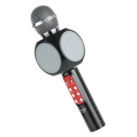 Microfon Karaoke Disco LED Wster, Radio Si Recorder, Wireless Cu Boxe si Bluetooth 4.1 M1 Negru