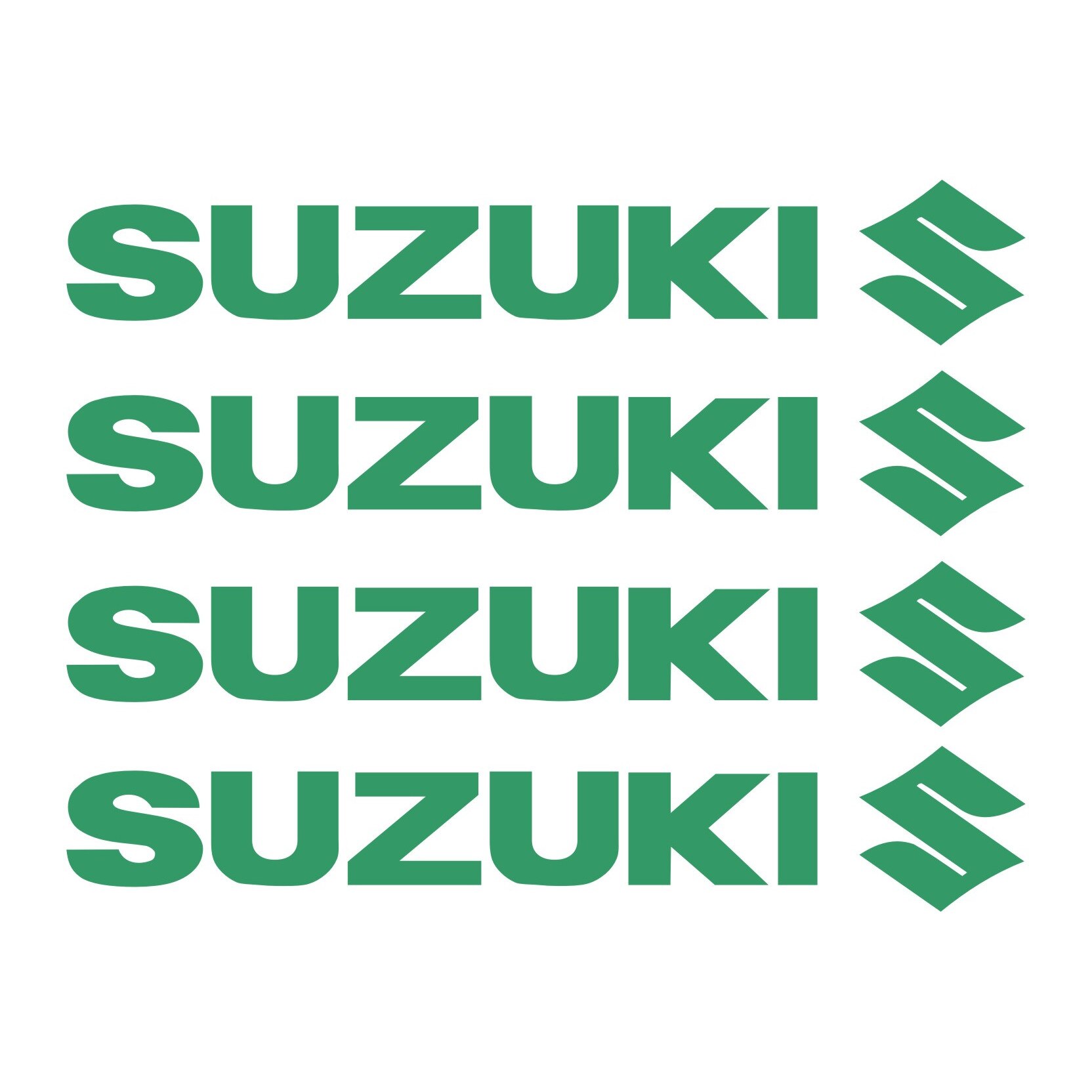 Set stickere manere Suzuki, sticker decorativ, culoare verde