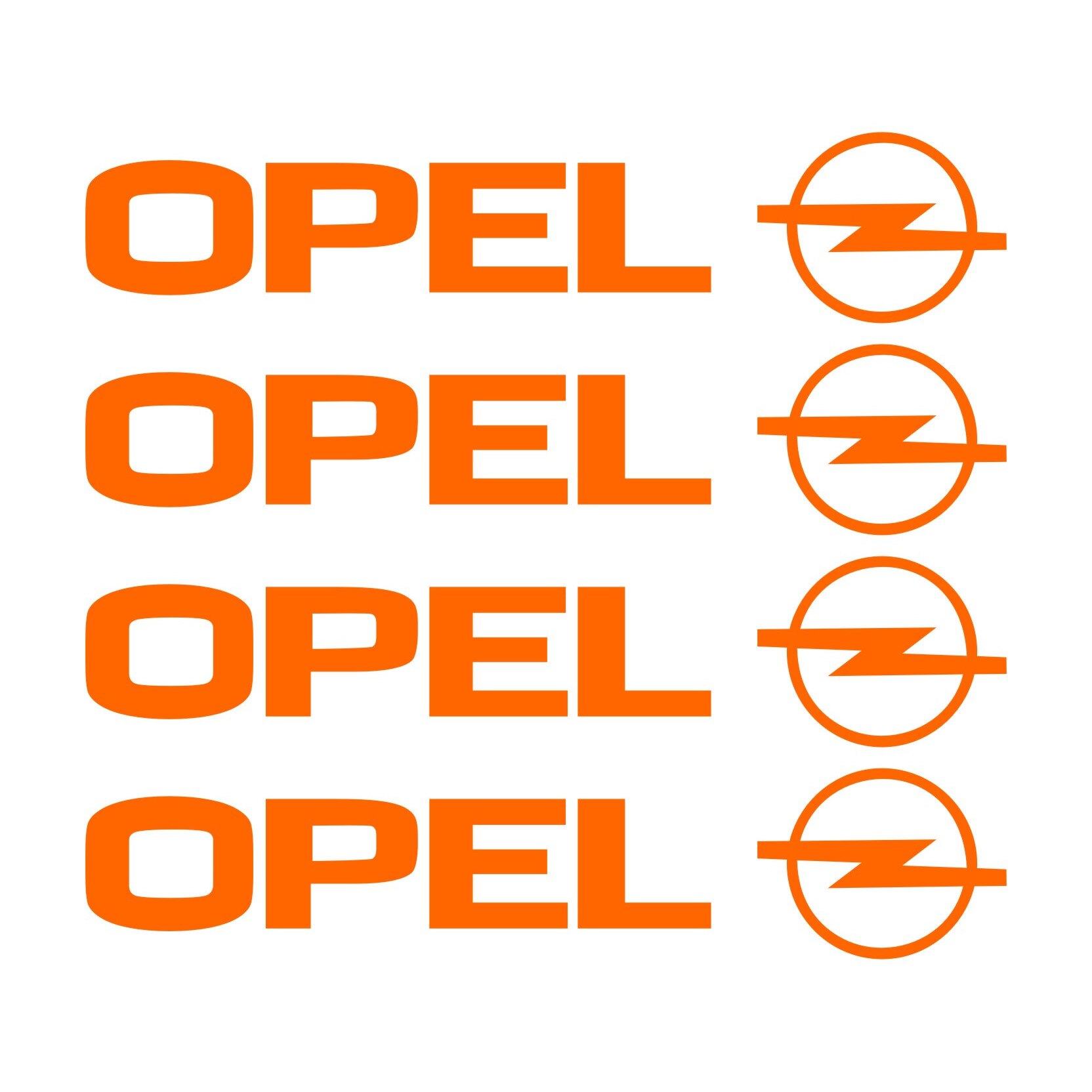 Set stickere manere Opel, sticker decorativ, culoare portocalie