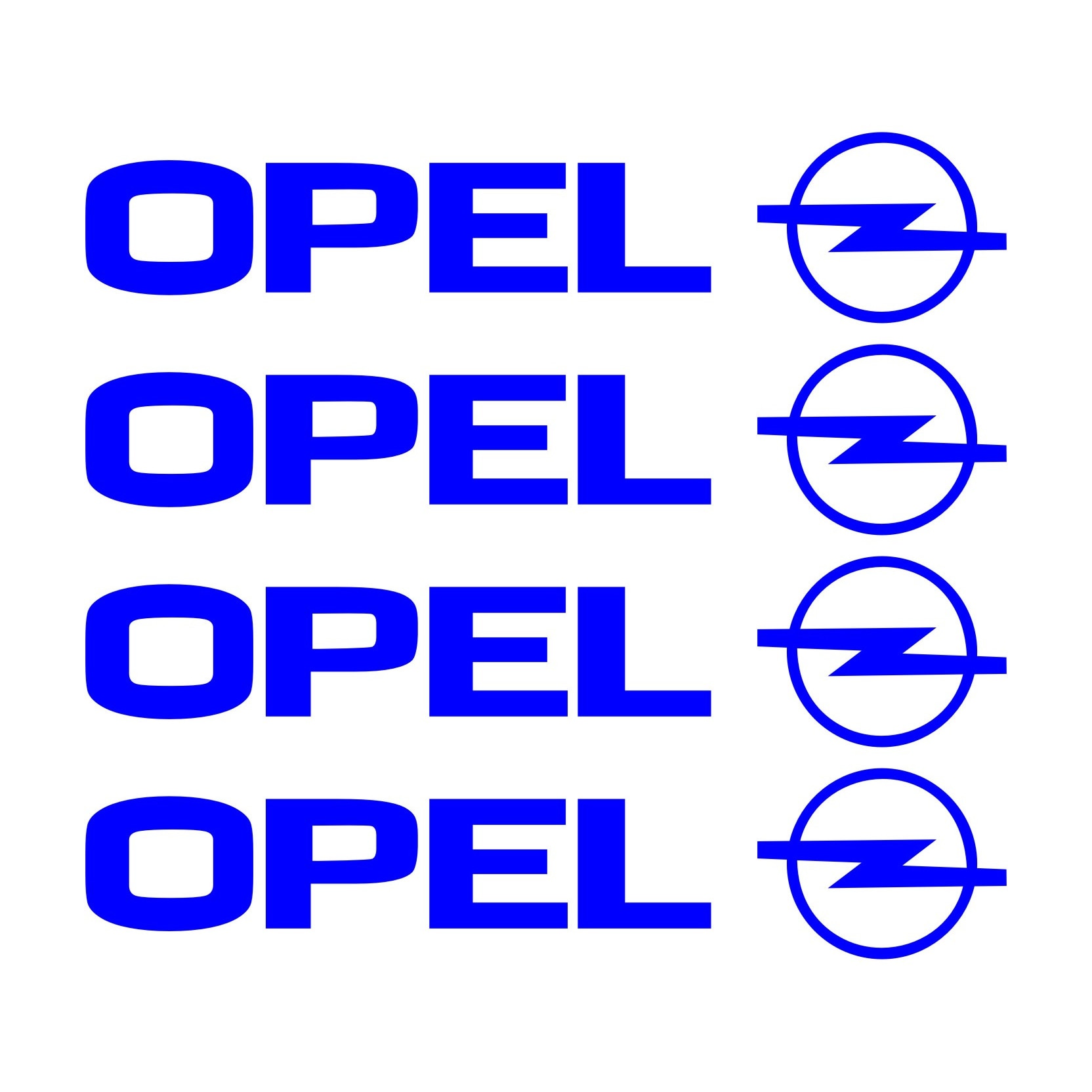 Set stickere manere Opel, sticker decorativ, culoare albastra