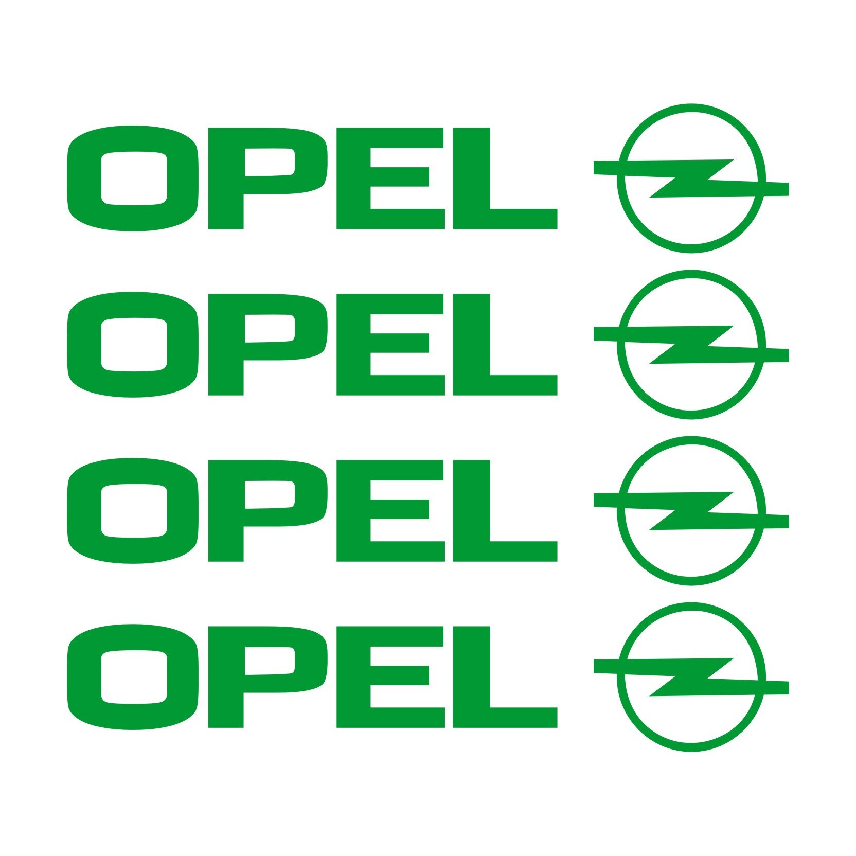 Set stickere manere Opel, sticker decorativ, culoare verde