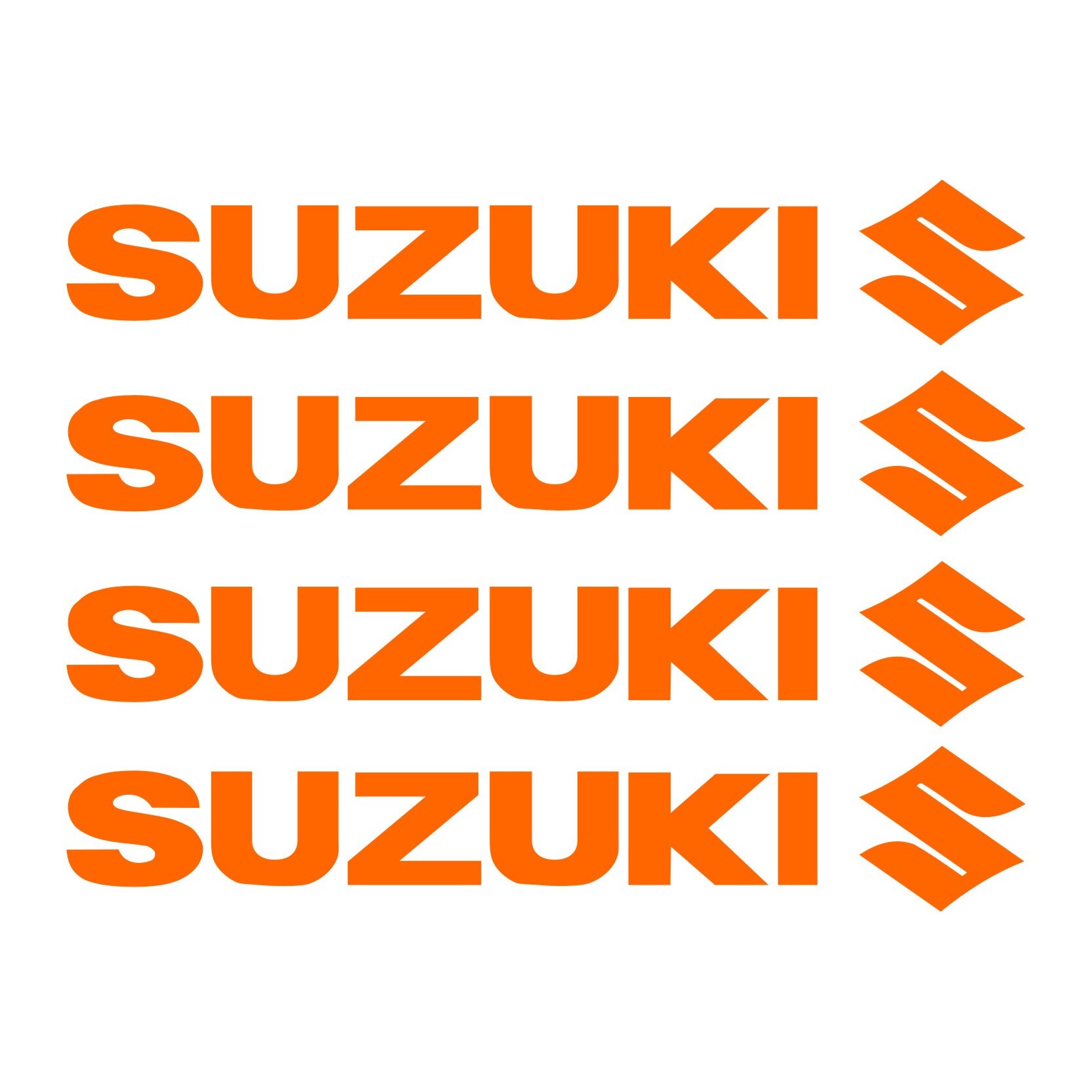 Set stickere manere Suzuki, sticker decorativ, culoare portocalie