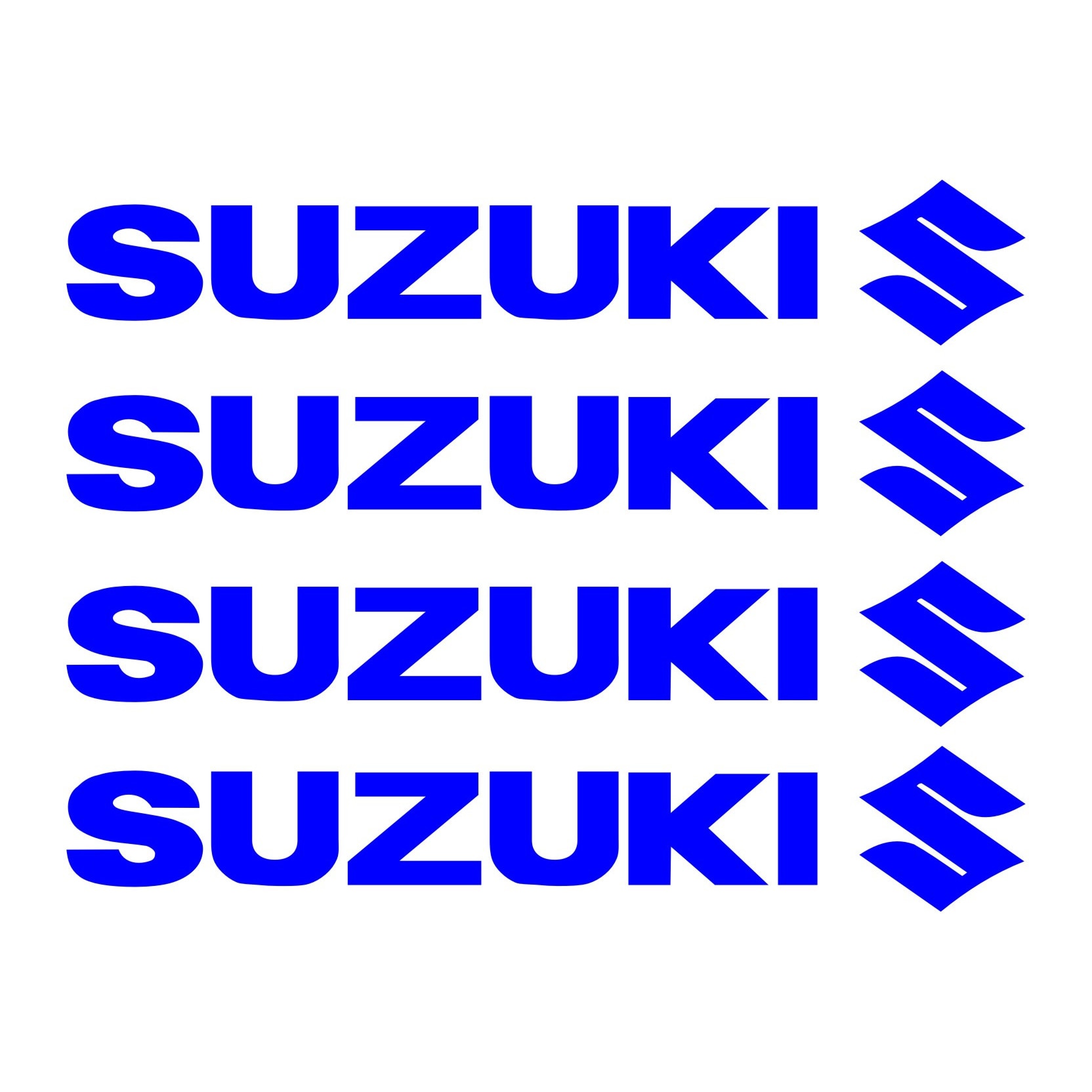 Set stickere manere Suzuki, sticker decorativ, culoare albastra