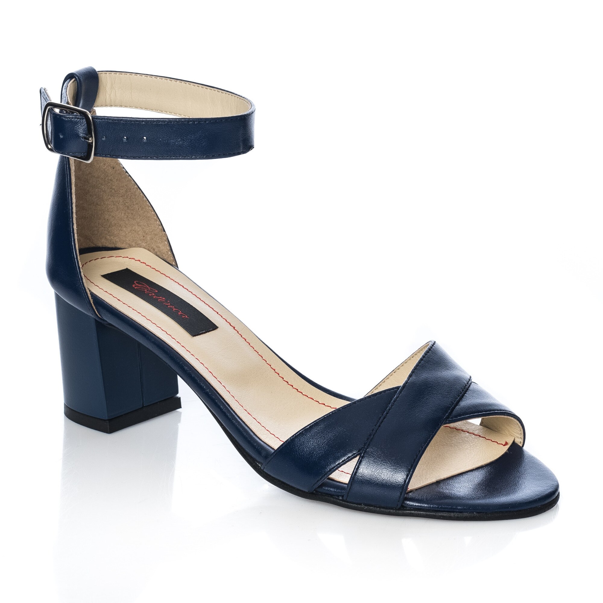 Sandale dama din piele naturala - Bleumarin - S4 B