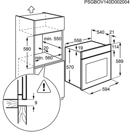 Cuptor incorporabil Electrolux EZA2400AOX, Electric, Curatare catalitica, 57l, Clasa A, Inox antiamprenta