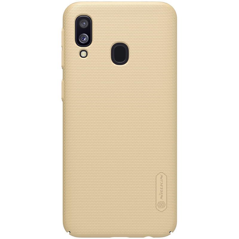 Husa de protectie spate din plastic texturat auriu, pentru Samsung Galaxy A40- Nillkin Frosted Shield