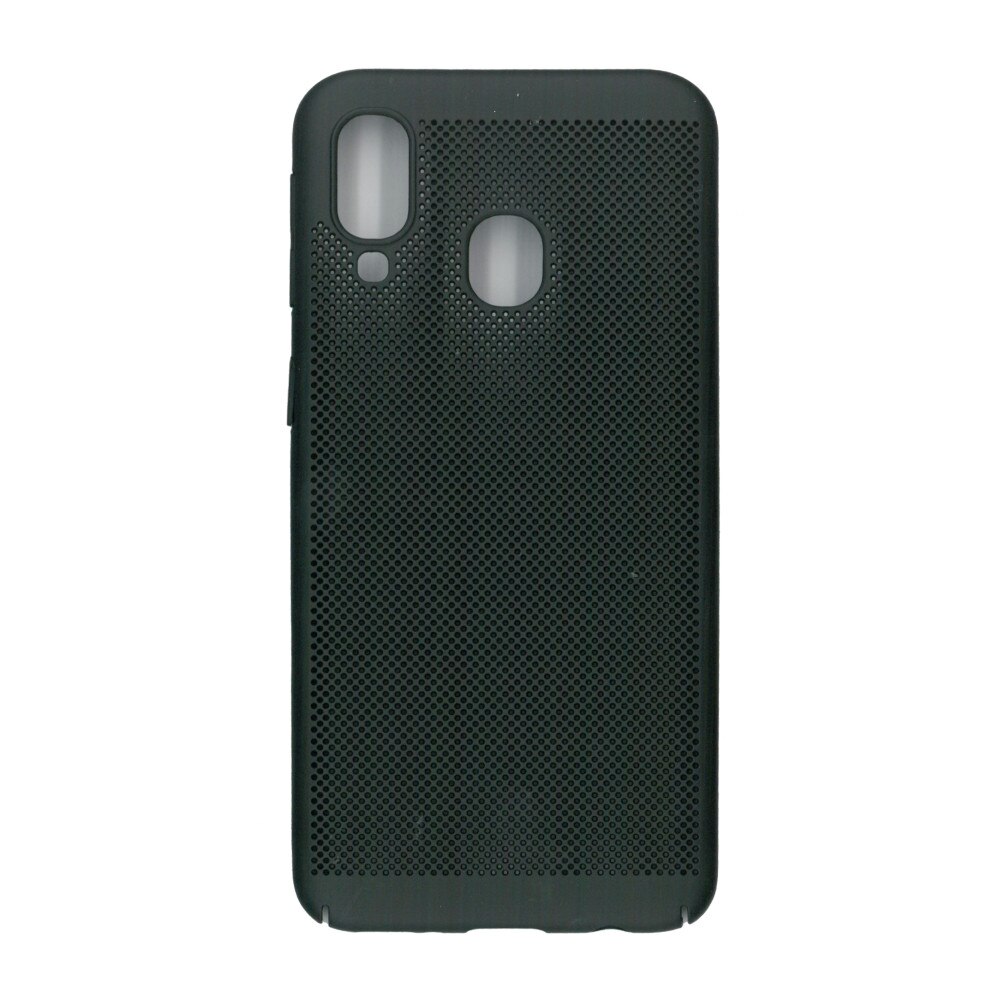 Husa spate cu perforatii pentru Samsung Galaxy A40 - EuroCELL Air Case, Negru