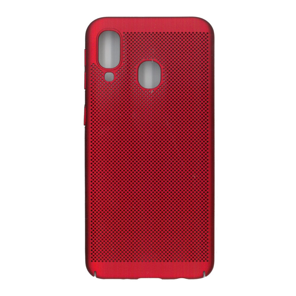 Husa spate cu perforatii pentru Samsung Galaxy A40 - EuroCELL Air Case, Rosu