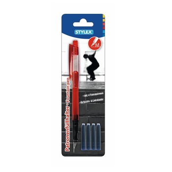 Stilou Stylex rosu +4 cartuse cerneala Stilou Stylex rosu +4 cartuse cerneala