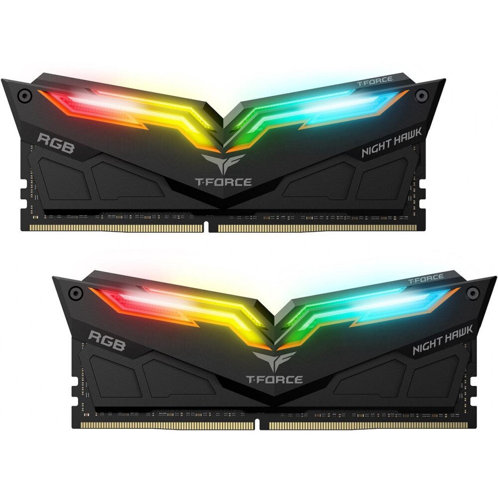 Memorie Team T-Force Night Hawk Black RGB DDR4 - 16GB (2x8GB) 3000MHz, CL16-18-18-38 1.35v