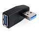 Adaptor USB 3.0 tata-mama in unghi de 90 de grade orizontal, Delock - 65341