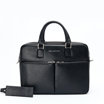 Geanta barbati din piele naturala Dellaconte, Neagra DC-Z1212 Geanta barbati din piele naturala Dellaconte, Neagra DC-Z1212