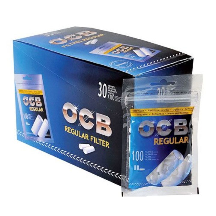Filtre standard pentru tigarete, OCB, Filtre Standard Regular, 7,5 mm, 30 buc