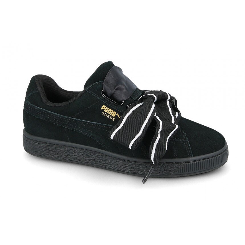 Pantofi sport femei Puma Suede Heart Satin Ii 364084-01, Negru, 37