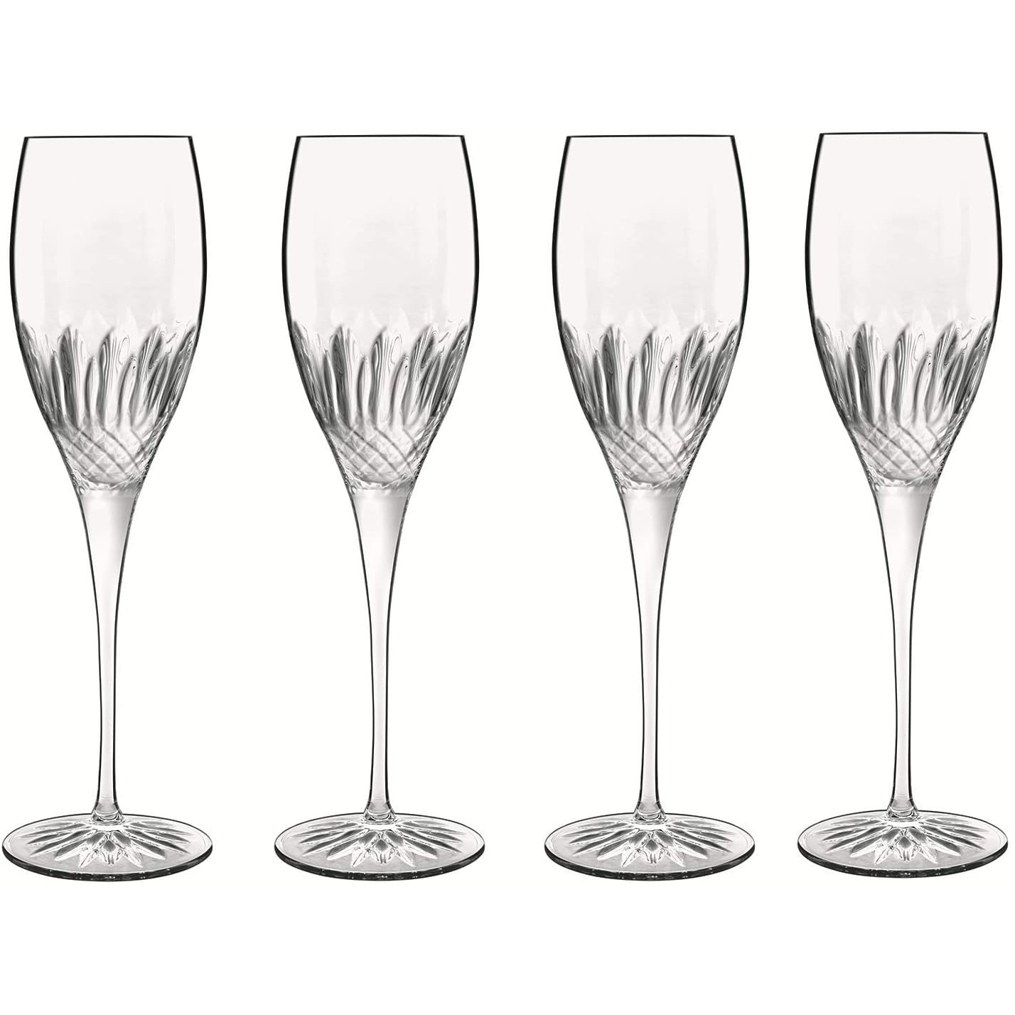 Set 4 pahare sampanie, Diamante, Luigi Bormioli, 207 ml